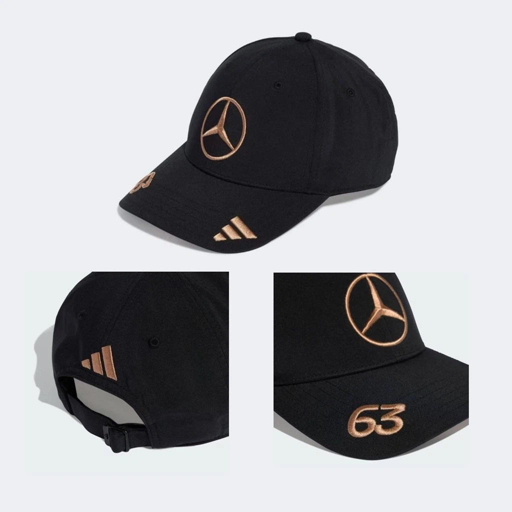 Black Racing Baseball Cap, Copper-Gold Embroidered Adjustable Dad Hat